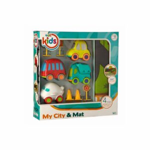 Pista En Alfombra DINO MAT Incluye Accesorios