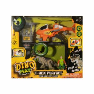 Dinosaurio Con Helicóptero HAPPY LINE Incluye Figura