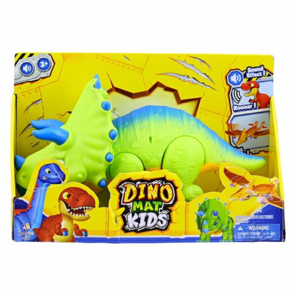 Muñeco Dino Triserapto HAPPY LINE Con Sonido