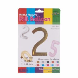 Globo Aluminio Dorado 16" IMPORTADORA CUMPLEAÑOS N° 2