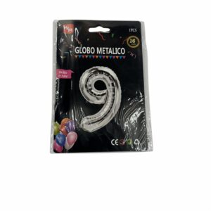 Globo Aluminio Plata N9 IMPORTADORA CUMPLEAÑOS 16"