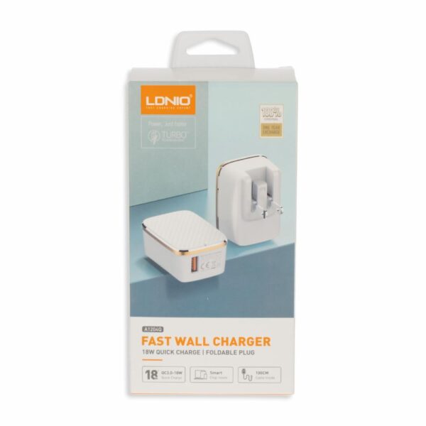 Cargador De Pared Carga Rápida USB 2.0 A USB-C LDNIO 18 W - Imagen 4