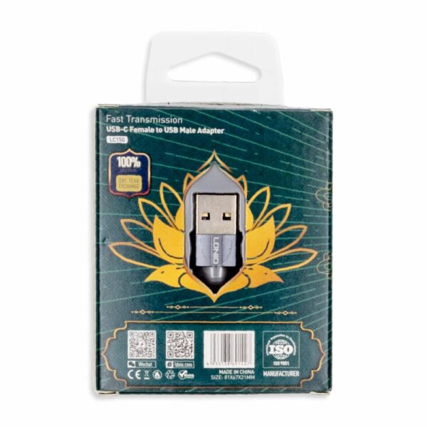 Adaptador OTG  USB-C A USB-A Verde LDNIO Unidad - Imagen 2