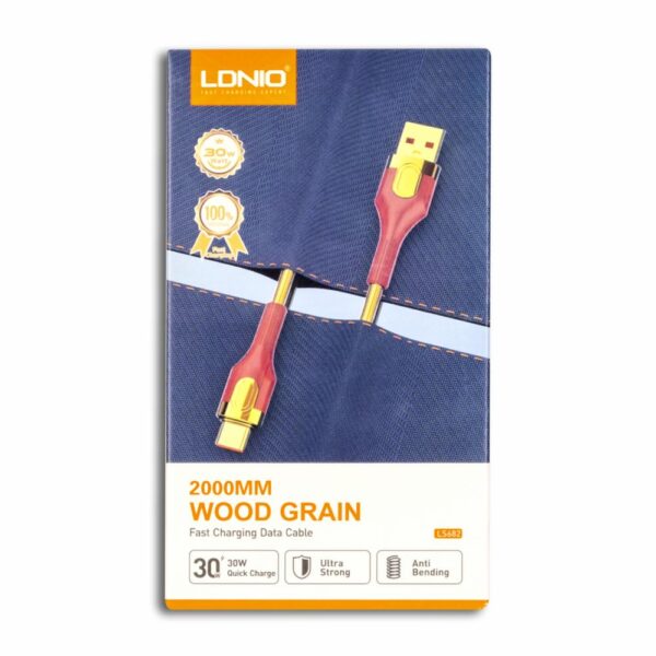Cable Tela Dorado 30W LDNIO 2 Metros