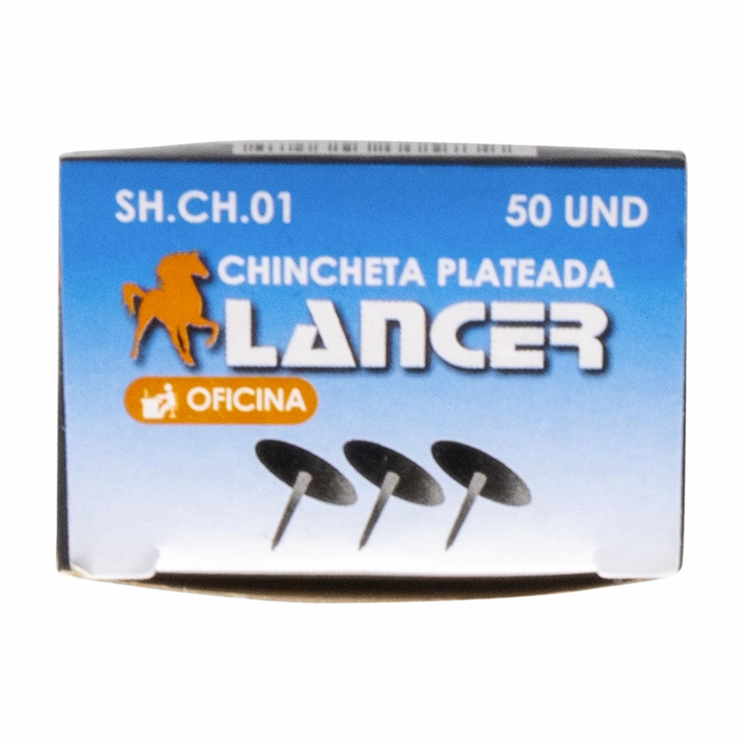 Chincheta Para Corcho Plateada LANCER 50 Uds