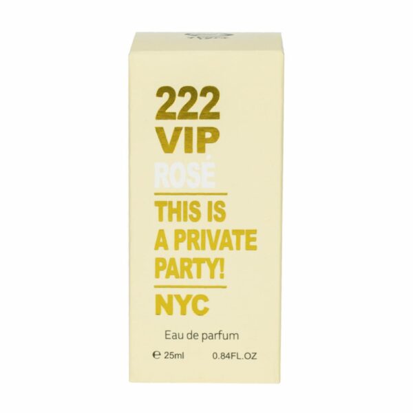 Fragancia Para Dama 222 Vip Rose VEYES EDP 25 Ml - Imagen 3