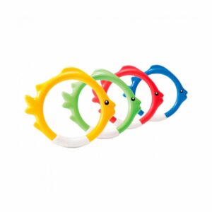 Juego Para Piscina Aros De Peces Submarinos INTEX Incluye 4 Aros