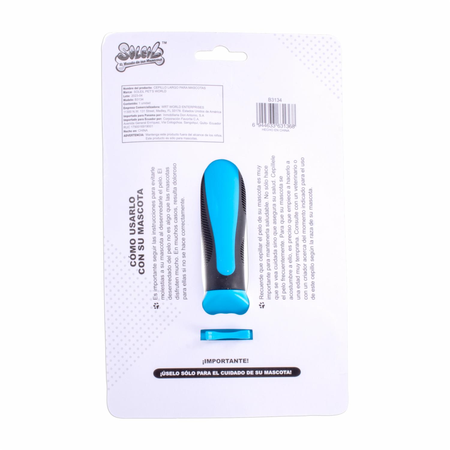 Cepillo Para Mascota Diseño Largo SOLEIL Unidad - Imagen 2