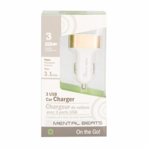Cargador Para Auto 3 Puertos CJ GLOBAL 3.1 Amp