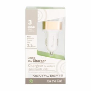 Cargador Para Auto 3 Puertos CJ GLOBAL 3.1 Amp