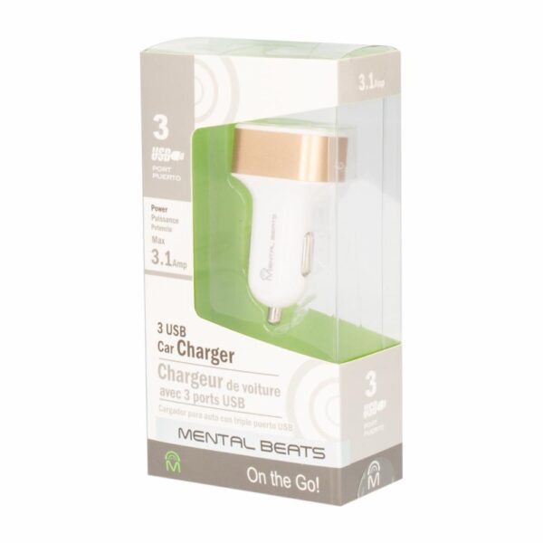 Cargador Para Auto 3 Puertos CJ GLOBAL 3.1 Amp - Imagen 2