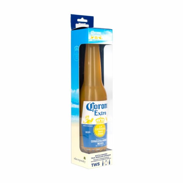 Altavoz TWS Botella 73028-CO CORONA Blanco con Azul - Imagen 3