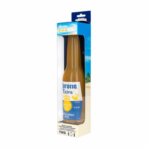 Altavoz TWS Botella 73028-CO CORONA Blanco con Azul - Imagen 4