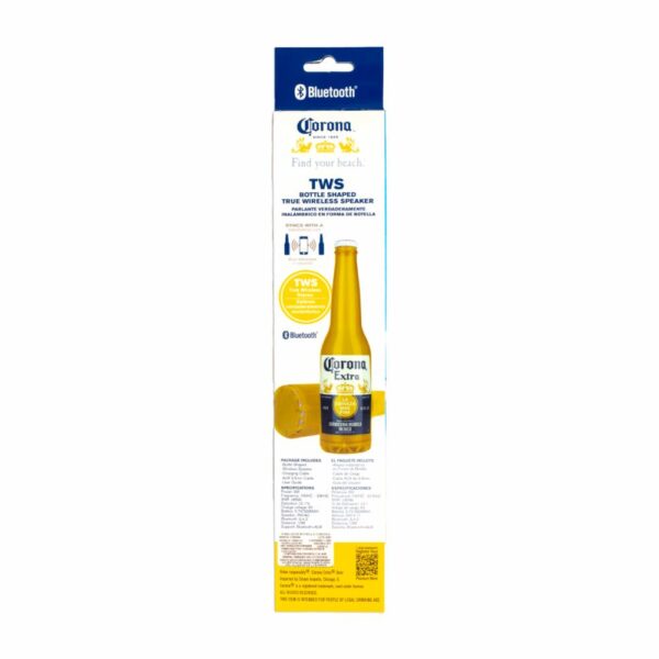 Altavoz TWS Botella 73028-CO CORONA Blanco con Azul - Imagen 5