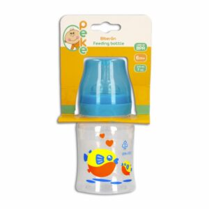 Biberón De Boca Ancha 6m + Color Azul PEKE 210 Ml