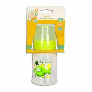 Biberón De Boca Ancha 6m + Color Verde PEKE 210 Ml