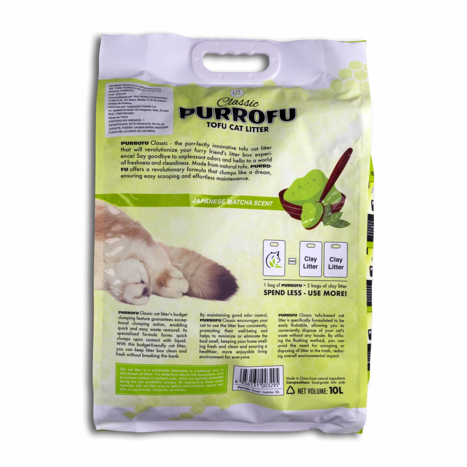 Arena Para Gatos Fragancia A Matcha PURROFU Unidad