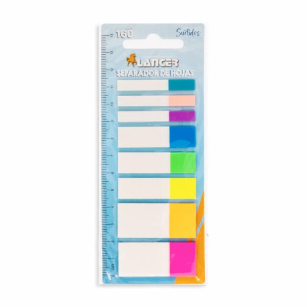 Separadores De Hojas Adhesivos Tamaños Surtidos 8 Colores LANCER Unidad