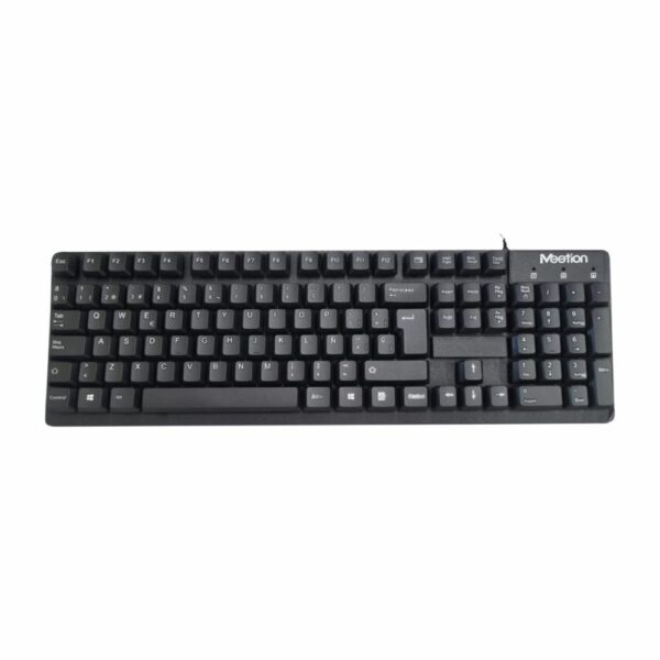 Teclado Negro Con Cable Impermeable MEETION USB - Imagen 2