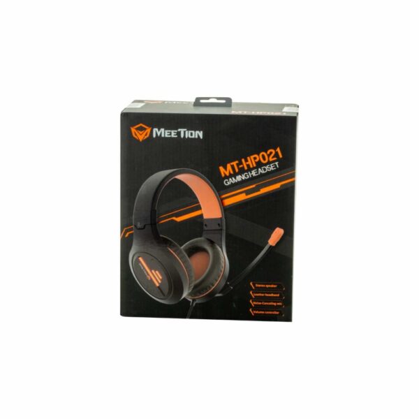Audífonos Gamer Retroiluminación MT-HP021 Negro Con Rojo MEETION Con Cable