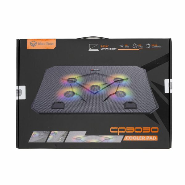 Cooler Pad Gaming Diseño Ergonómico Y Funcionalidad Optimizada Para Jugadores MEETION Con Cable - Imagen 3
