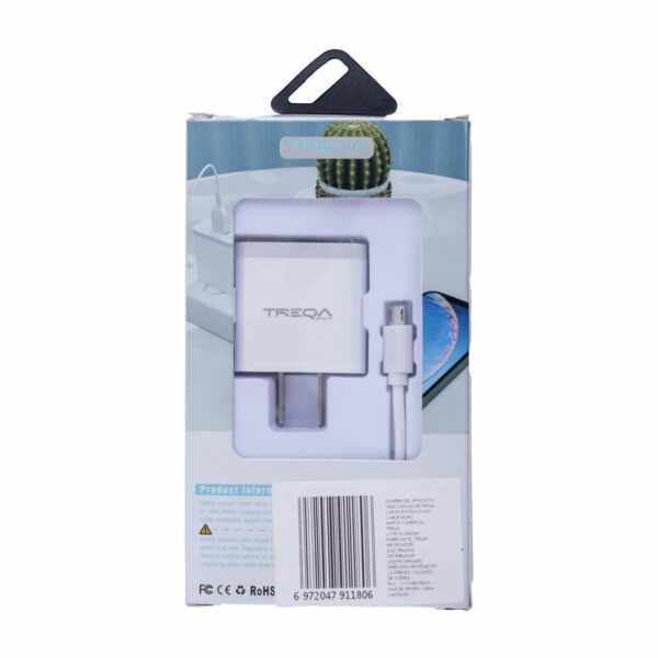 Cargador Treqa Carga Rápida V8 PC Micro - Imagen 2