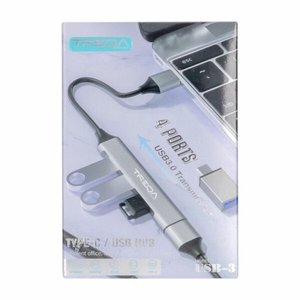 Adaptador Tipo C 4 Puertos 6900 TREQA USB 3.0 - Imagen 2