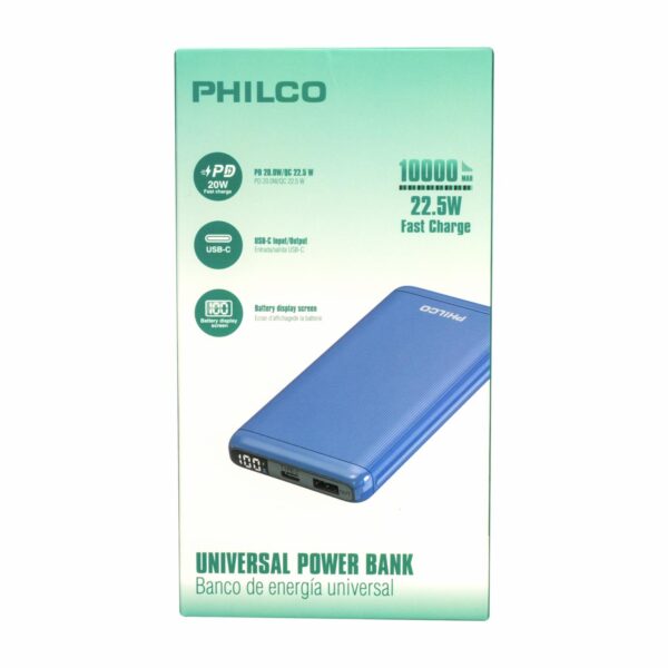 Power Bank Blue PHILCO 10000MAH - Imagen 3