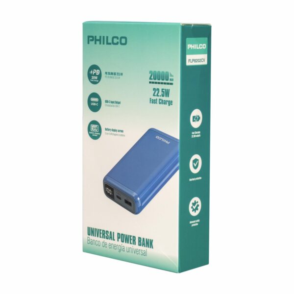 Power Bank Blue PHILCO 20000MAH - Imagen 4
