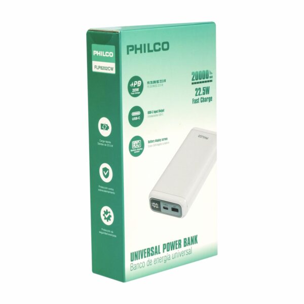 Power Bank White PHILCO 20000MAH - Imagen 5