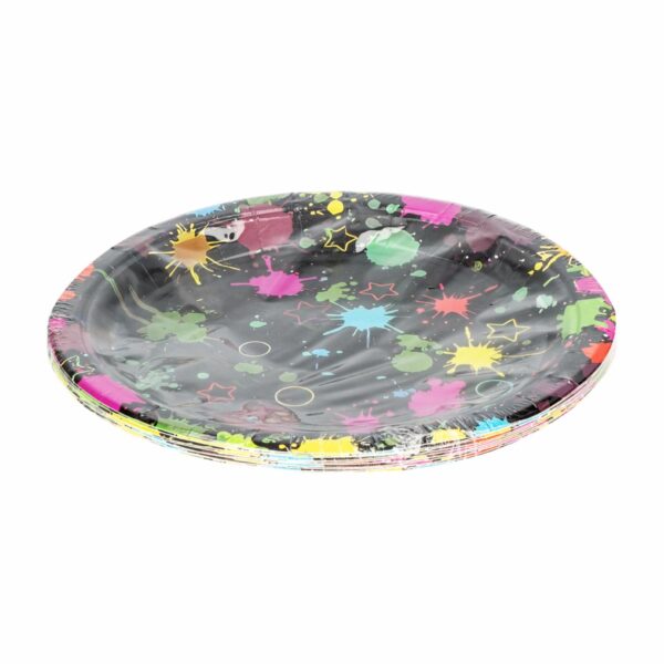 Platos Desechables Color Neón 18 Cm IMPORTADORA CUMPLEAÑOS X 10 Uds - Imagen 2