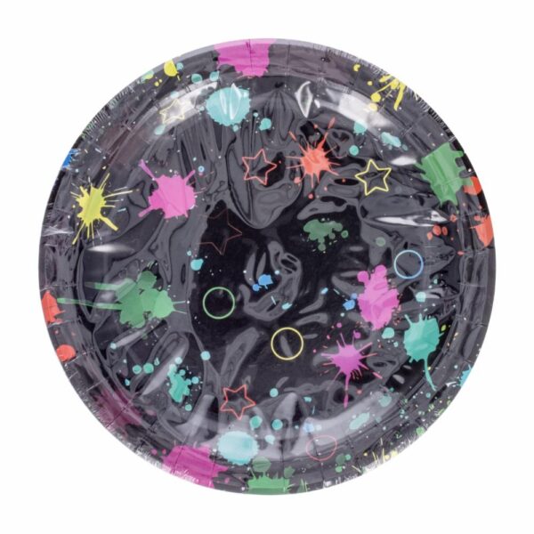 Platos Desechables Color Neón 23 Cm IMPORTADORA CUMPLEAÑOS X 10 Uds
