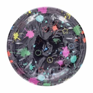 Platos Desechables Color Neón 23 Cm IMPORTADORA CUMPLEAÑOS X 10 Uds