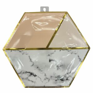 Plato Marmoleado 23 Cm IMPORTADORA CUMPLEAÑOS X 10 Uds