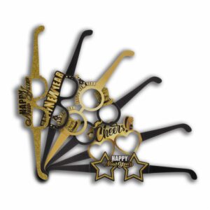 Antifaz Happy New Year IMPORTADORA CUMPLEAÑOS X 6 Uds