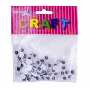 Ojos Móviles Grandes Negros Para Manualidades VERZATIL 1 Cm