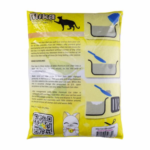 Arena Para Gatos Sanitaria Aroma Limón KIND PET 8 Kg - Imagen 2