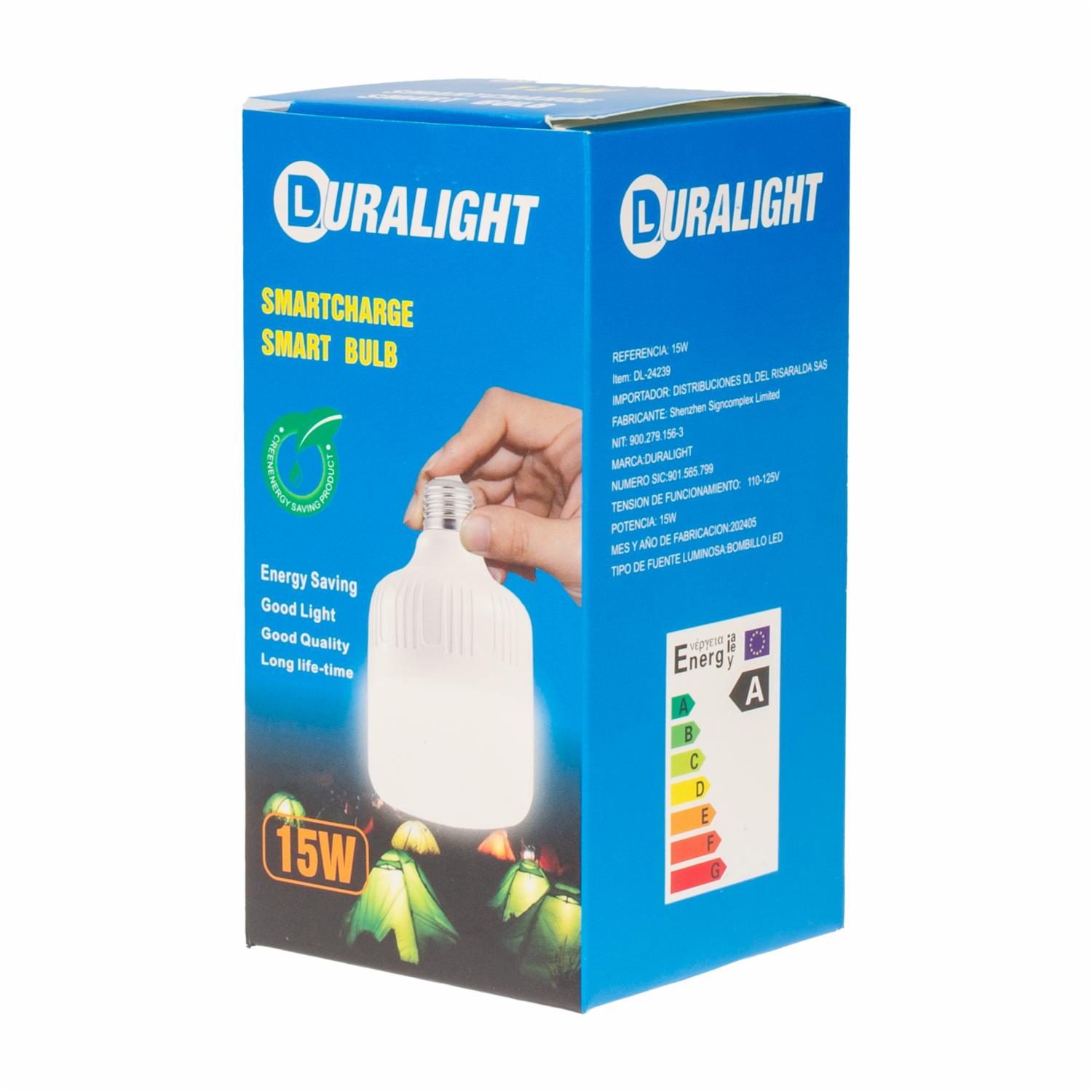 Foco Recargable Hasta 4 Horas De Uso DURALIGHT 15 W