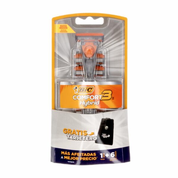 Afeitadora Desechable Caballero Comfort 3 Hybrid + 6 repuestos BIC Unidad - Imagen 2