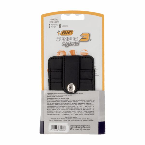 Afeitadora Desechable Caballero Comfort 3 Hybrid + 6 repuestos BIC Unidad - Imagen 3