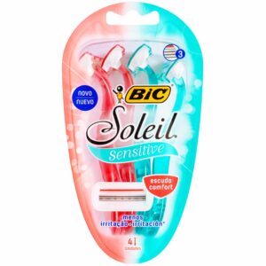 Afeitadora Desechable De Mujer Solei Sensitive BIC 1X4 Unidades
