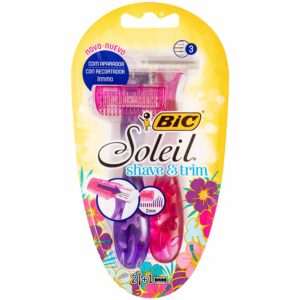 Razuradora Desechable De Mujer Solei Shave And Trim BIC 1X2 Unidades + Recortador
