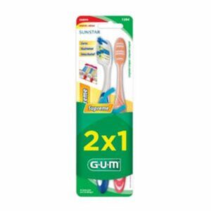 Cepillo Dental Supreme Cerdas Suaves GUM Pack X2 U