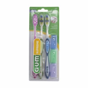 Cepillo Dental Supreme Cerdas Medianas GUM Pack X3 U