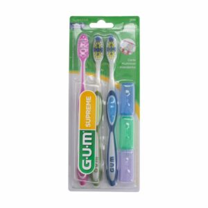 Cepillo Dental Supreme Cerdas Medianas GUM Pack X3 U