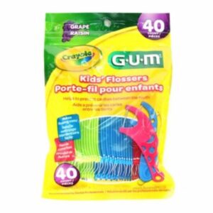 Hilo Dental Infantil Flossers Sabor A Uva GUM Pack X40 U