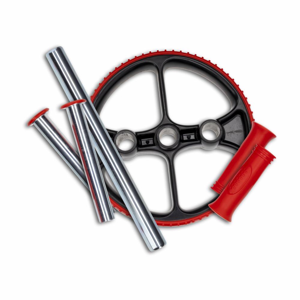 Rueda De Ejercicio Para Abdominales Plus Color Negro Y Rojo BODY SCULPTURE Desmontable - Imagen 2