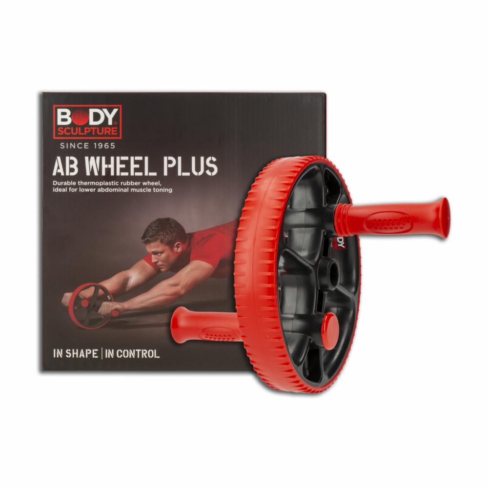 Rueda De Ejercicio Para Abdominales Plus Color Negro Y Rojo BODY SCULPTURE Desmontable - Imagen 3