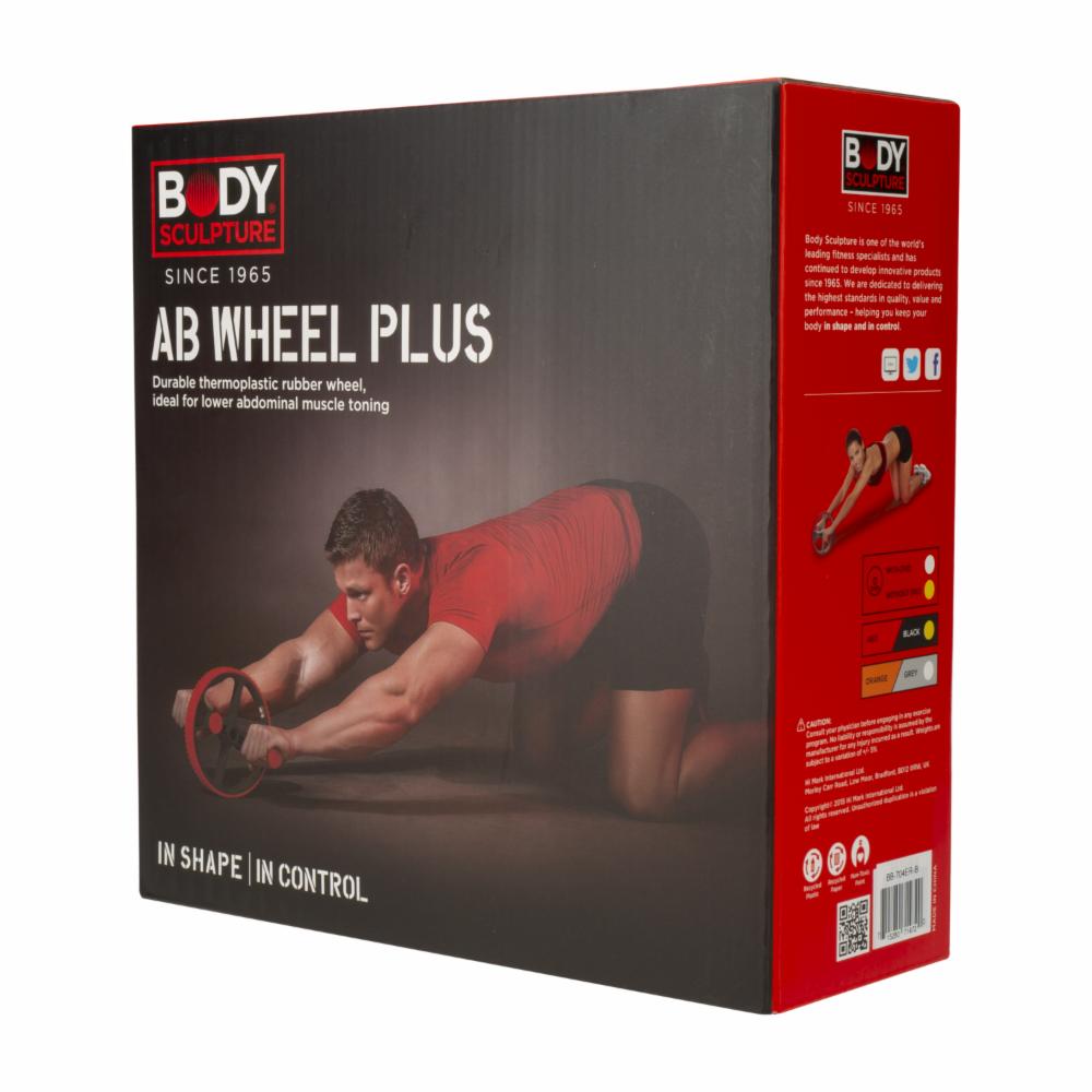 Rueda De Ejercicio Para Abdominales Plus Color Negro Y Rojo BODY SCULPTURE Desmontable - Imagen 4