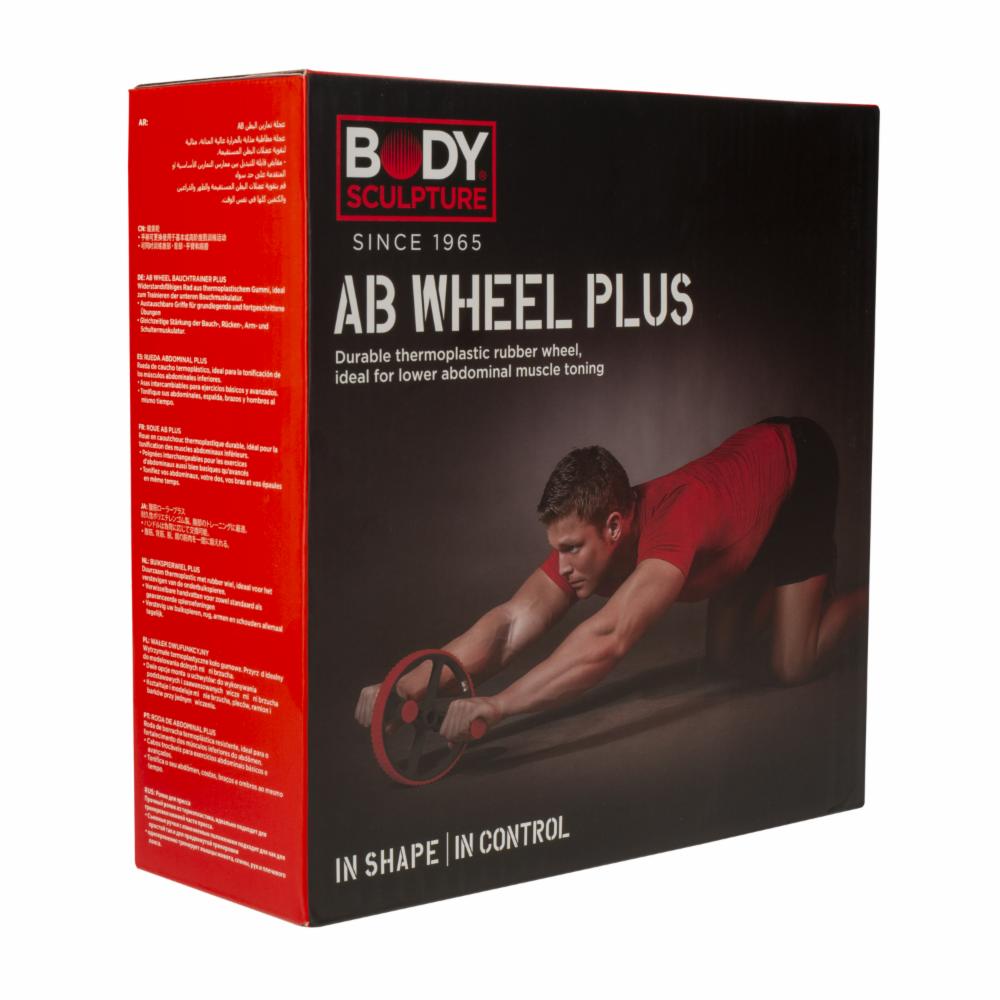 Rueda De Ejercicio Para Abdominales Plus Color Negro Y Rojo BODY SCULPTURE Desmontable - Imagen 5